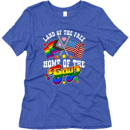 Land of the Free Home of the Gay Womens Triblend Tee