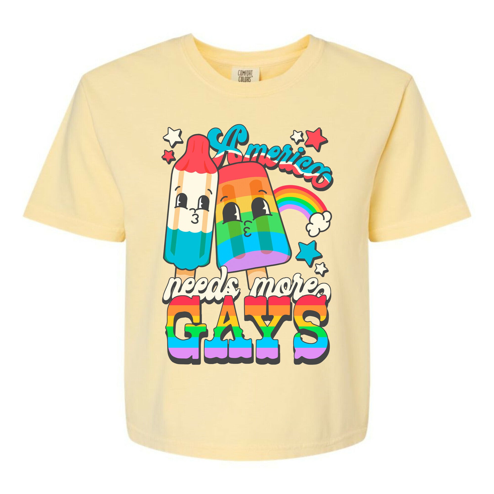 America Needs More Gays Women's Comfort Colors Heavyweight Boxy Tee