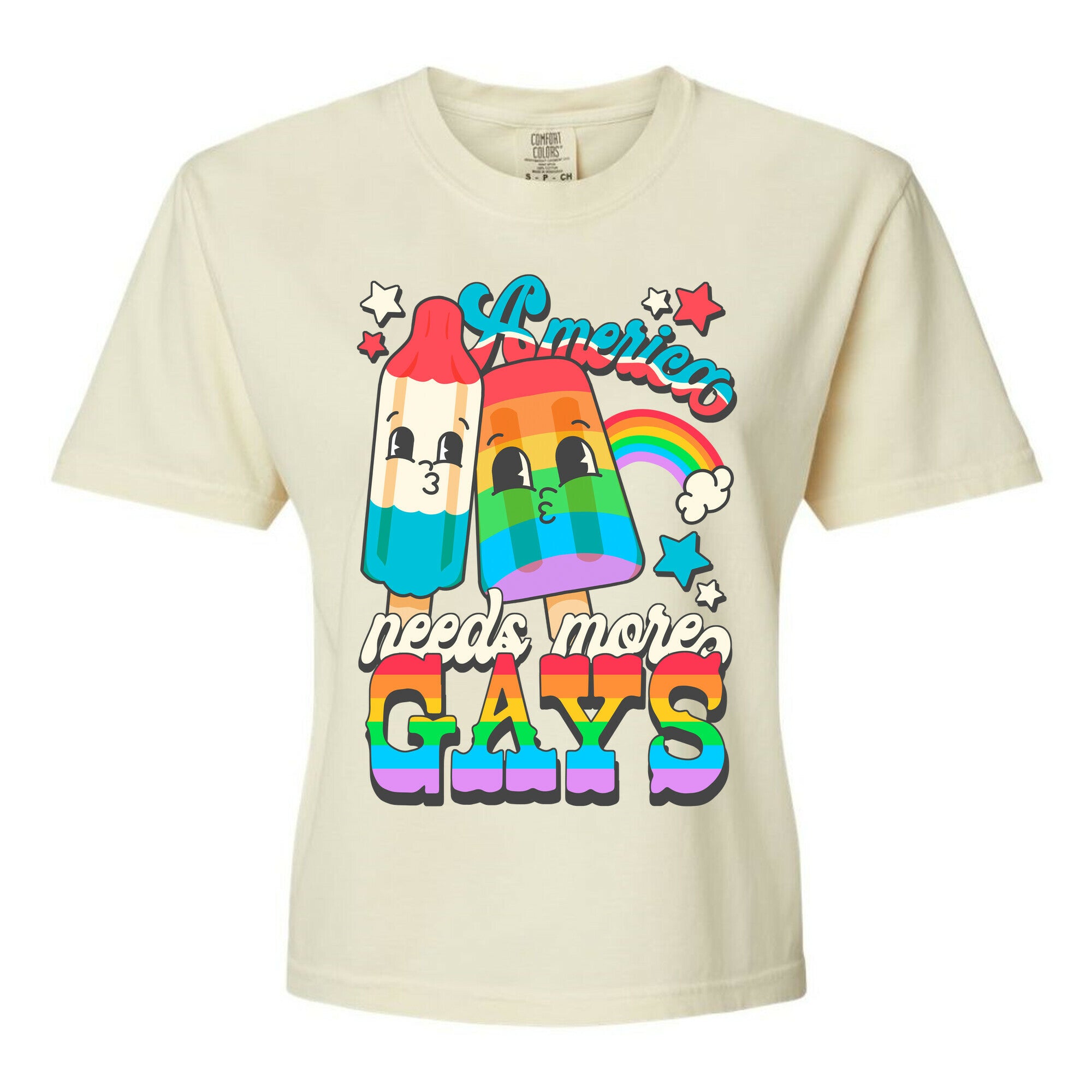 America Needs More Gays Women's Comfort Colors Heavyweight Boxy Tee