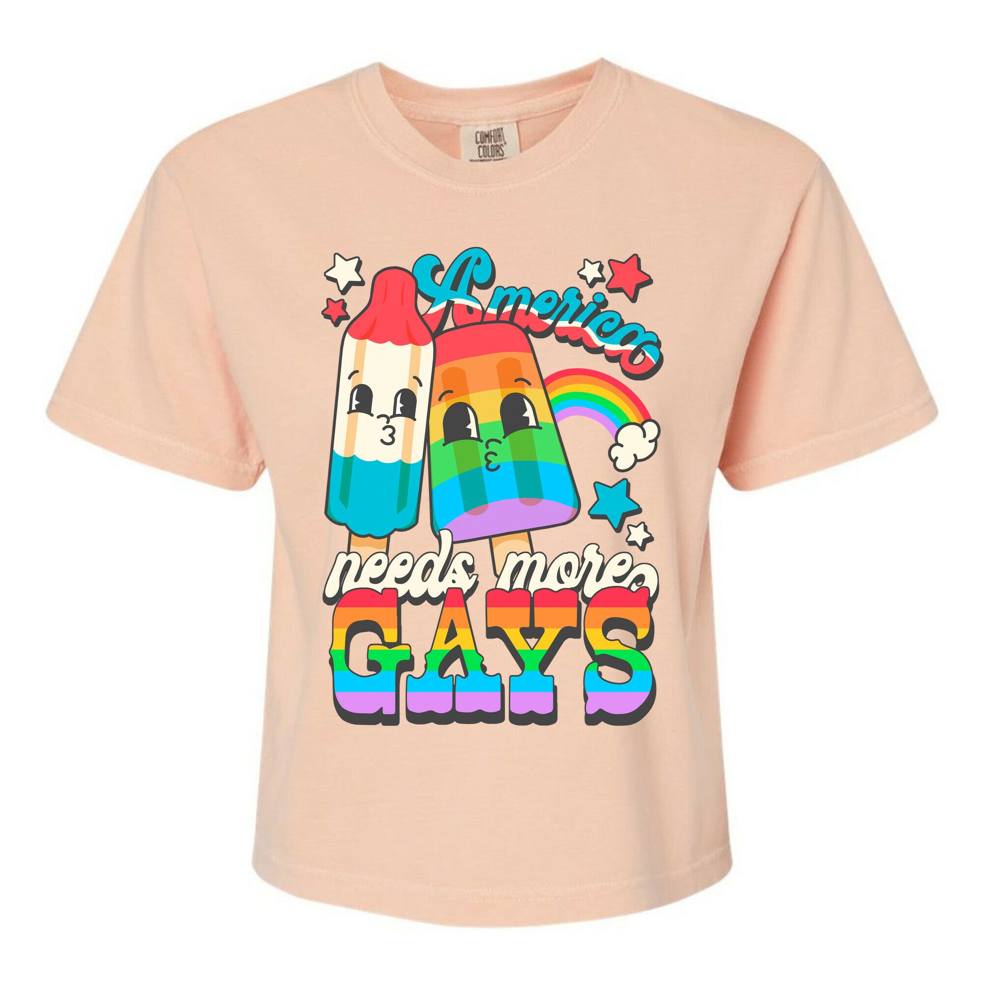 America Needs More Gays Women's Comfort Colors Heavyweight Boxy Tee