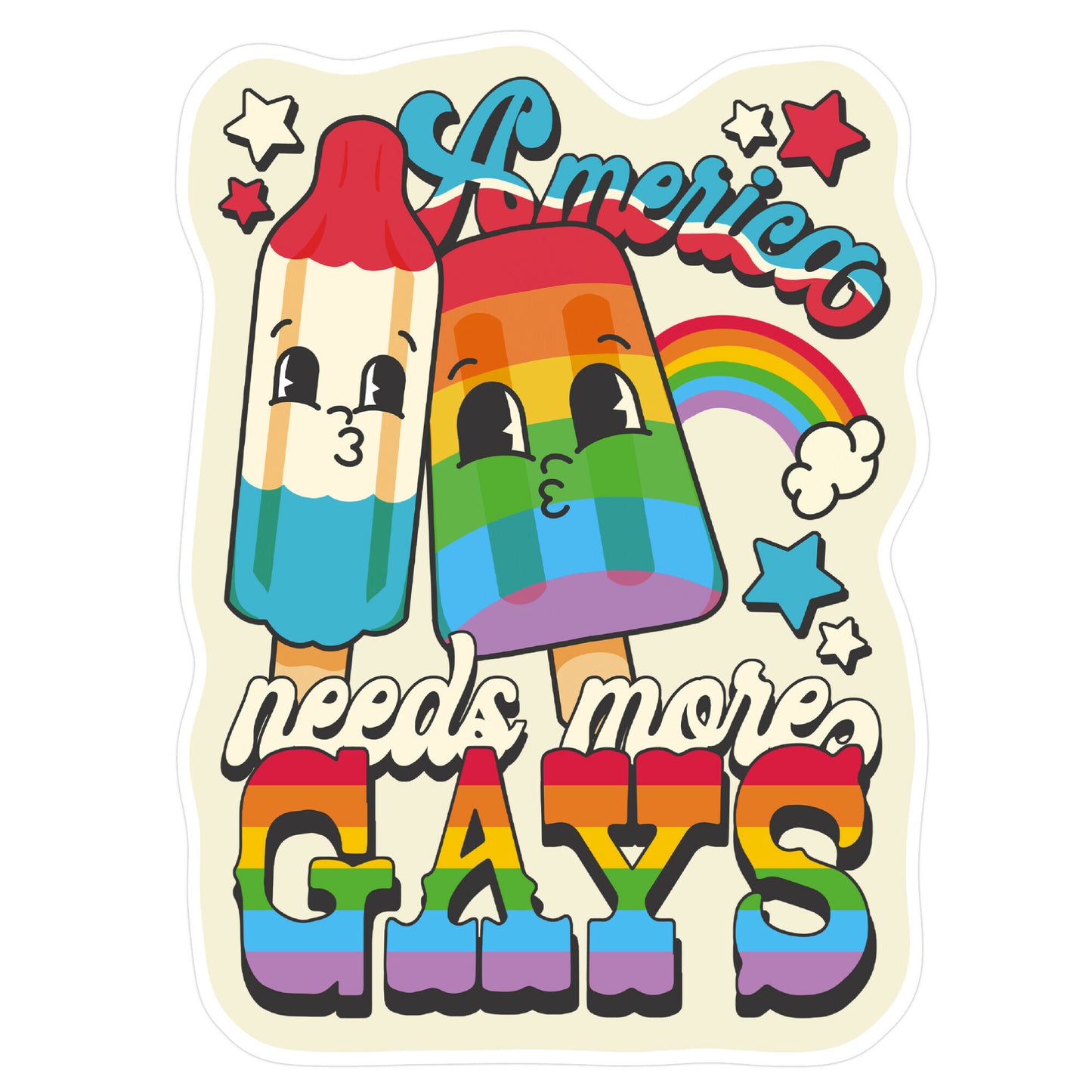 America Needs More Gays Sticker