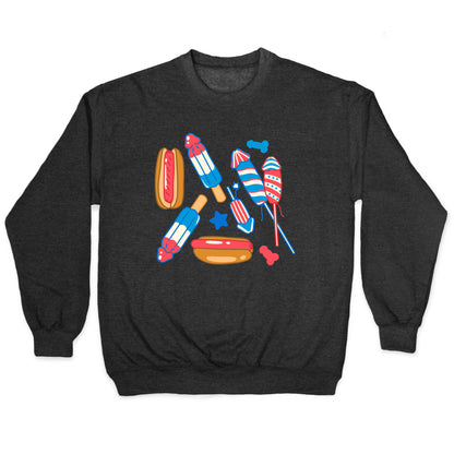 Fourth of July Wieners Pattern Crewneck Sweatshirt