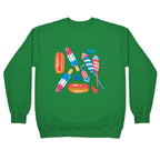 Fourth of July Wieners Pattern Crewneck Sweatshirt