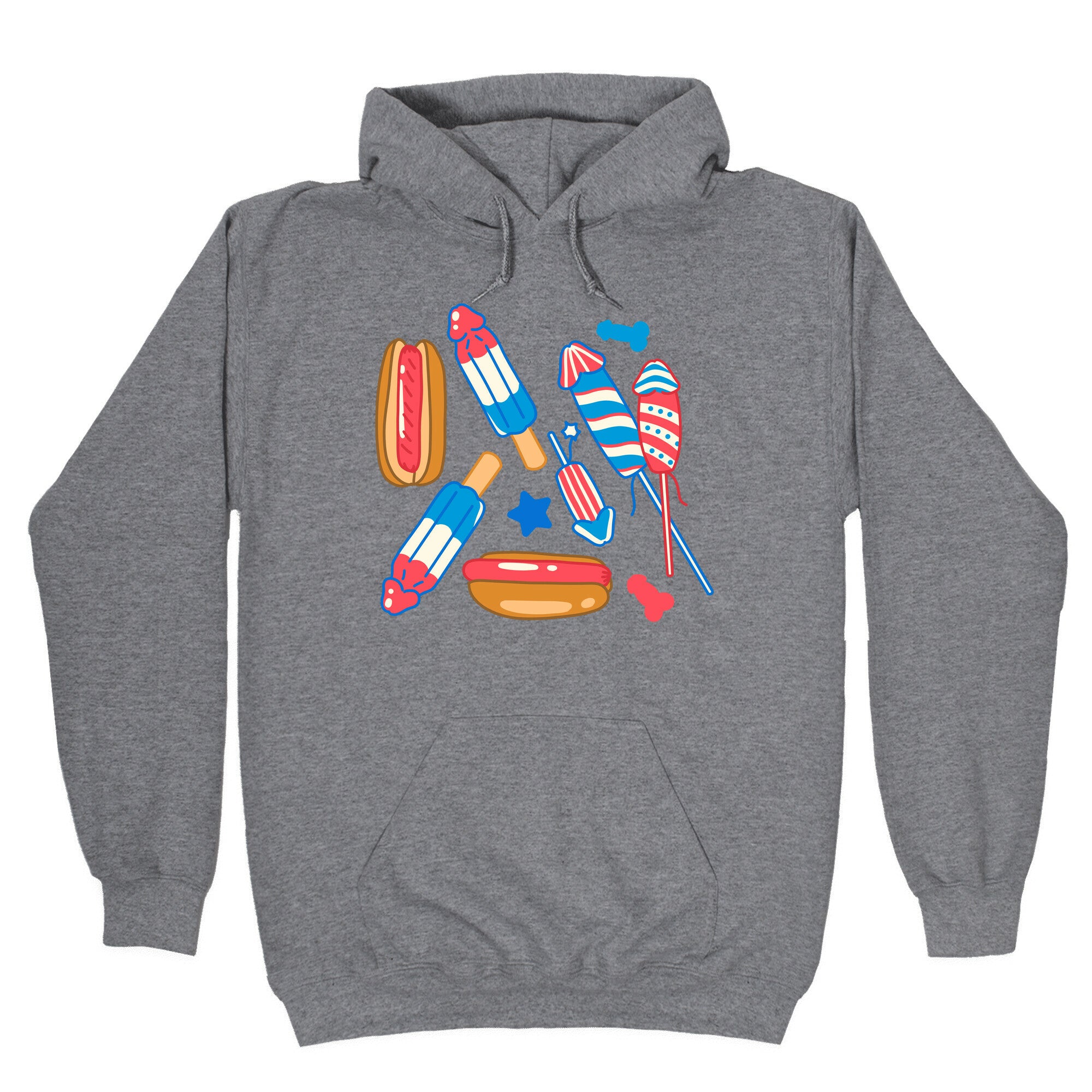 Fourth of July Wieners Pattern Hoodie