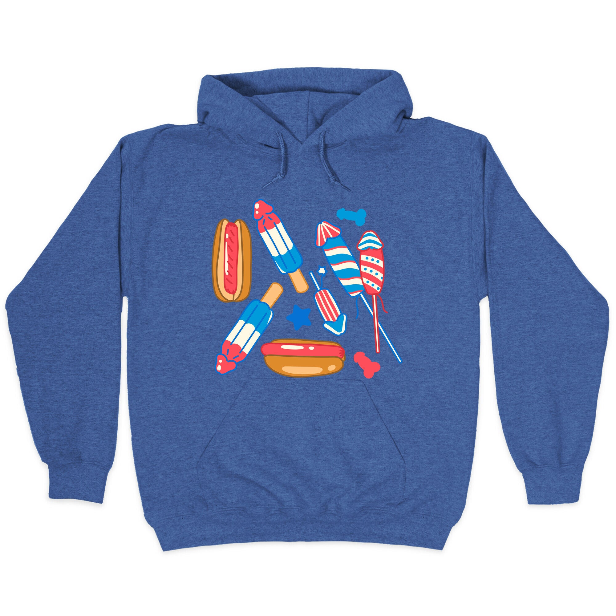 Fourth of July Wieners Pattern Hoodie