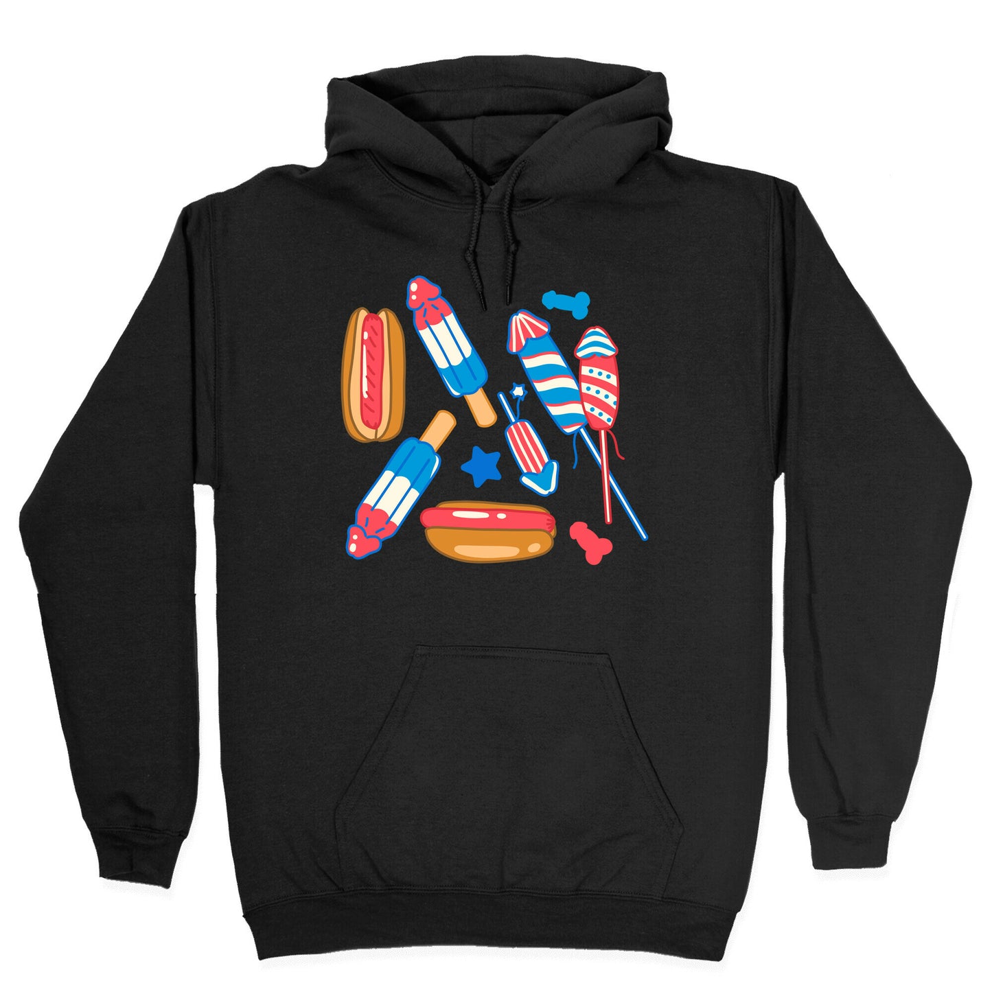 Fourth of July Wieners Pattern Hoodie