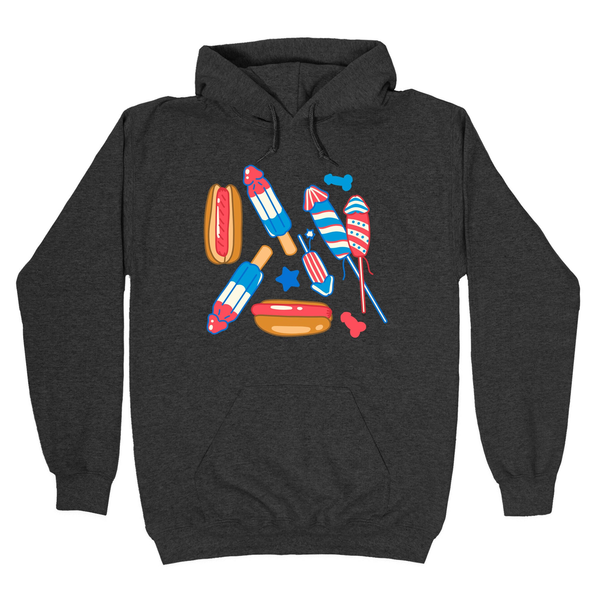 Fourth of July Wieners Pattern Hoodie