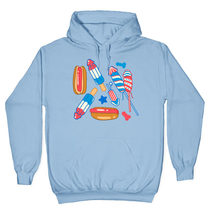 Fourth of July Wieners Pattern Hoodie