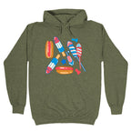 Fourth of July Wieners Pattern Hoodie