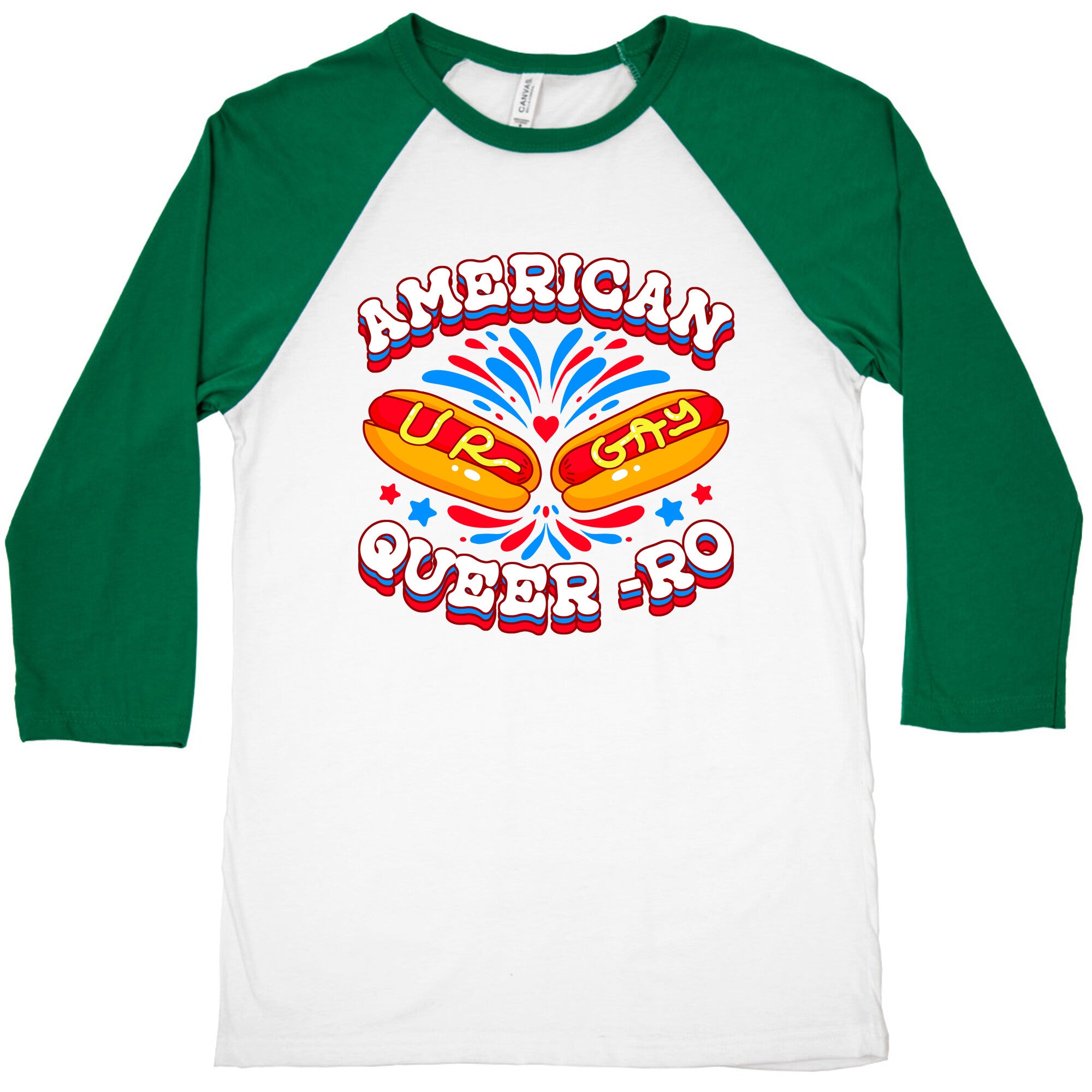 America Queer-Ro Baseball Tee