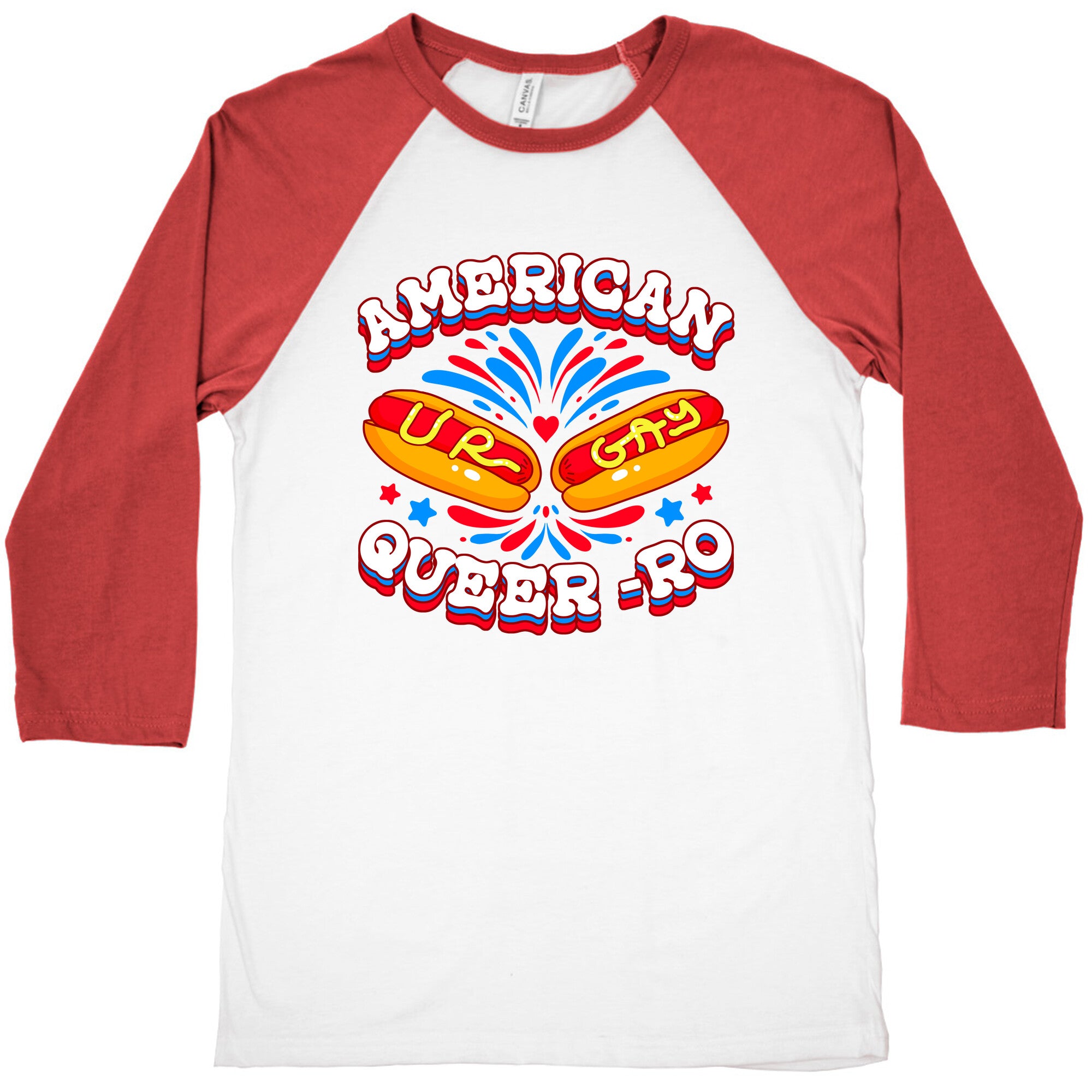 America Queer-Ro Baseball Tee