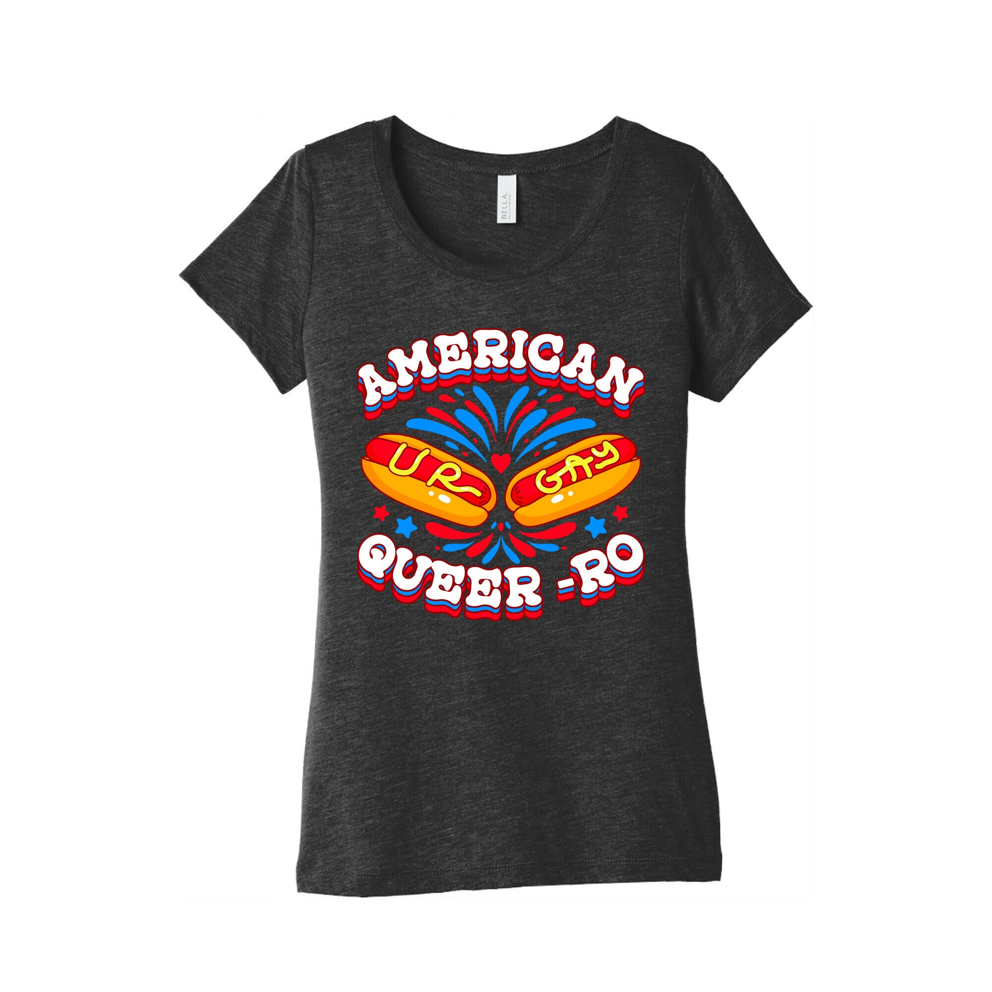 America Queer-Ro Womens Triblend Tee