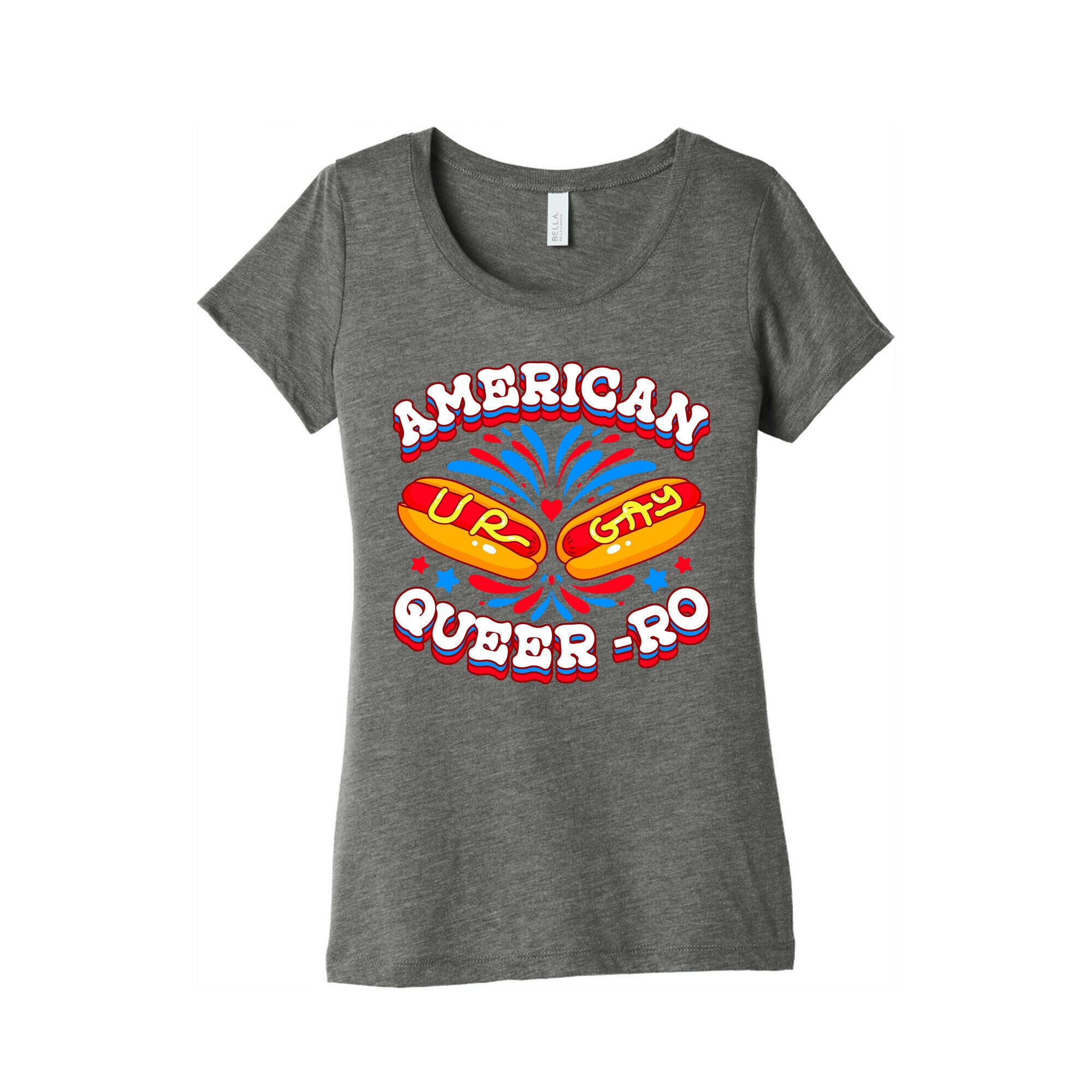 America Queer-Ro Womens Triblend Tee