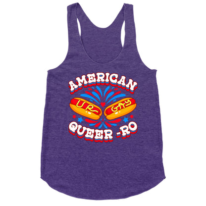 America Queer-Ro Racerback Tank