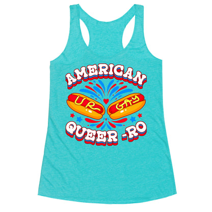 America Queer-Ro Racerback Tank