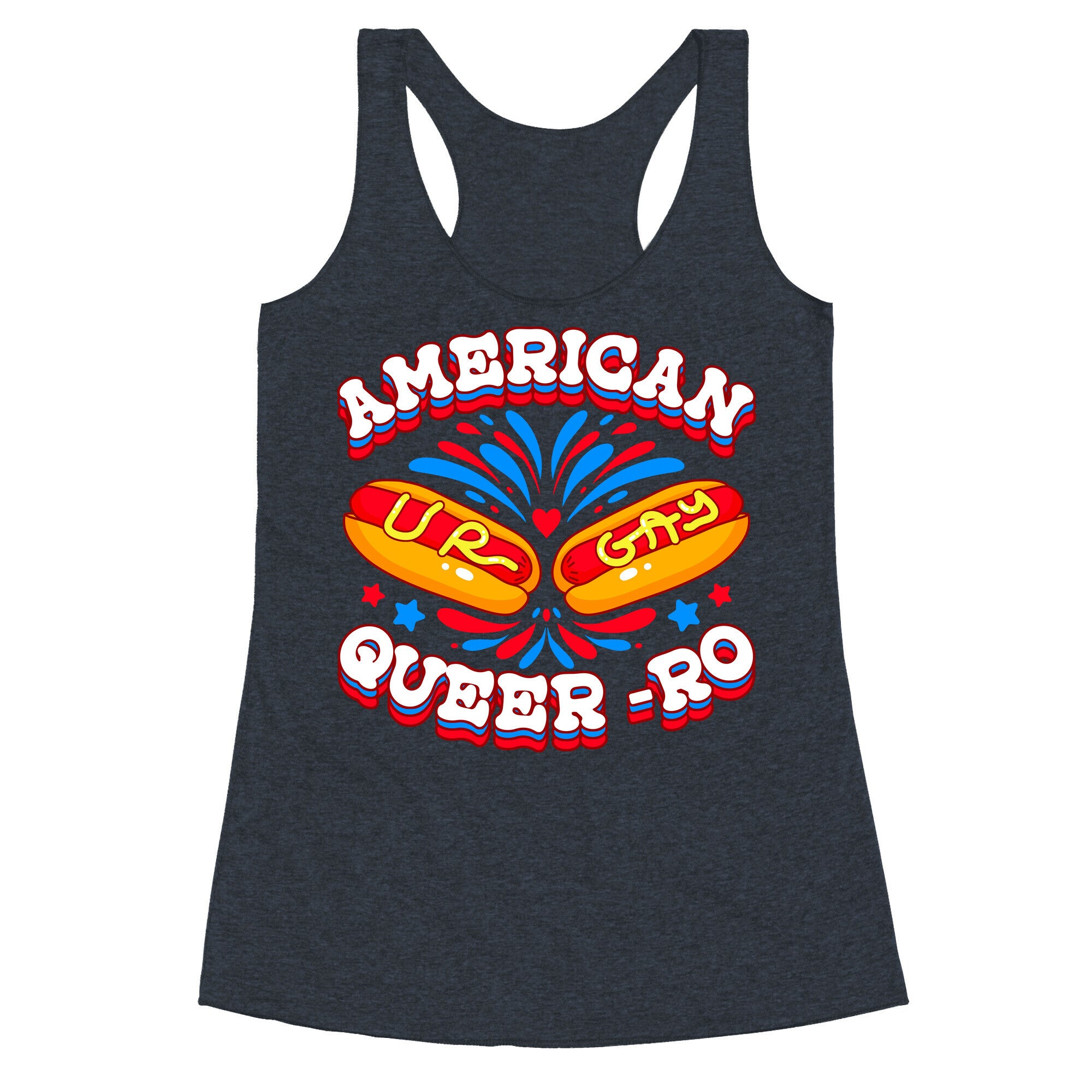 America Queer-Ro Racerback Tank