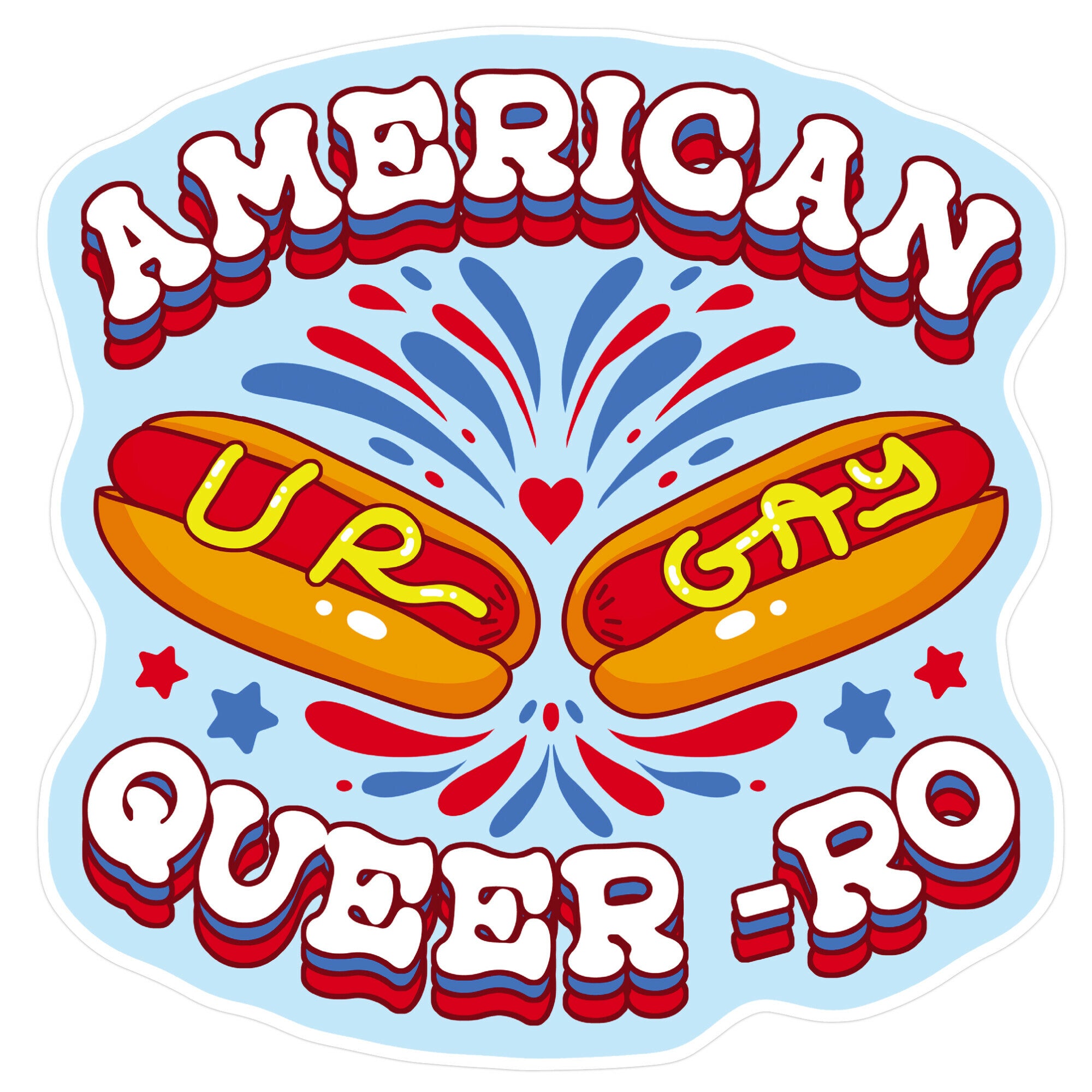 America Queer-Ro Sticker
