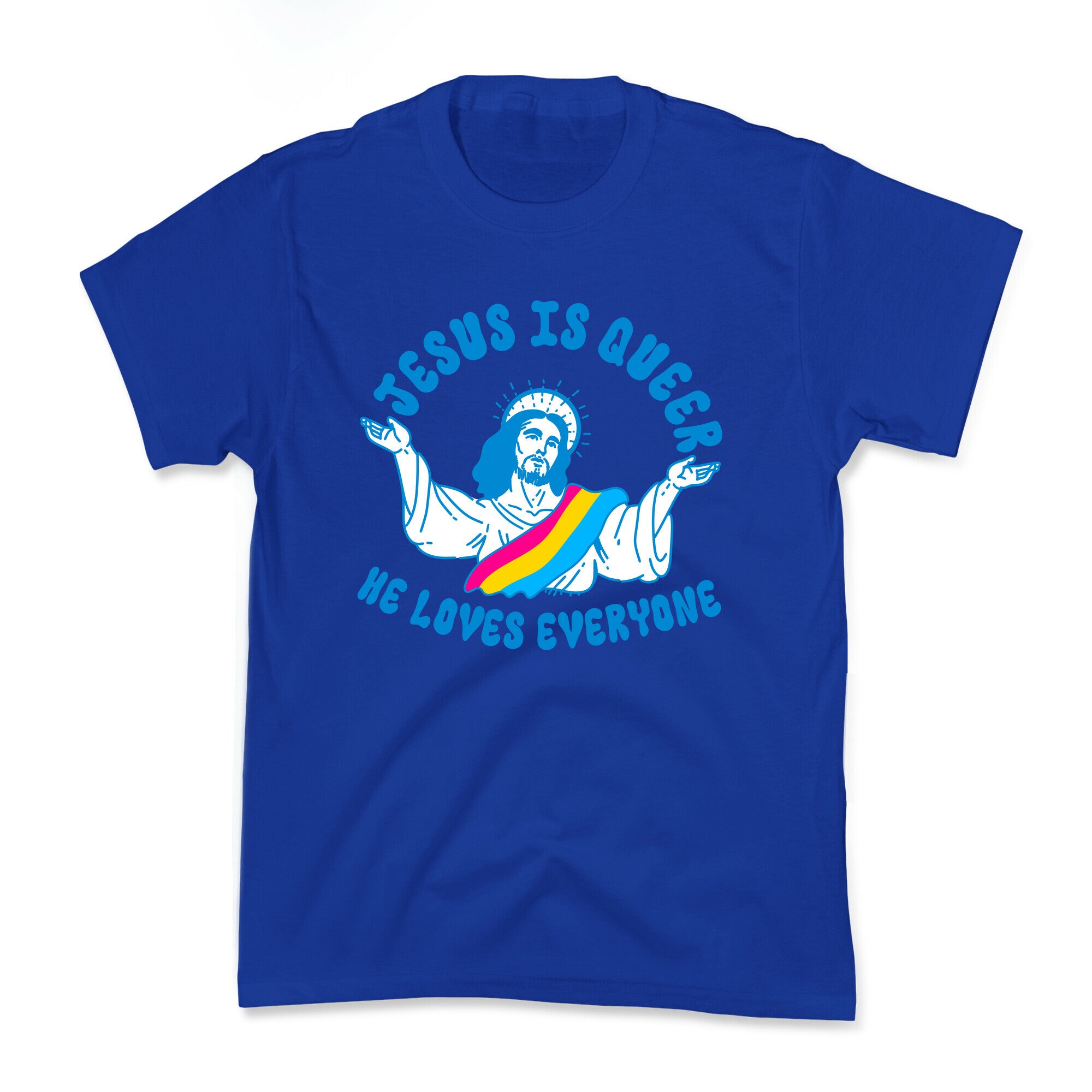 Jesus Is Queer, He Loves Everybody Kids Tee