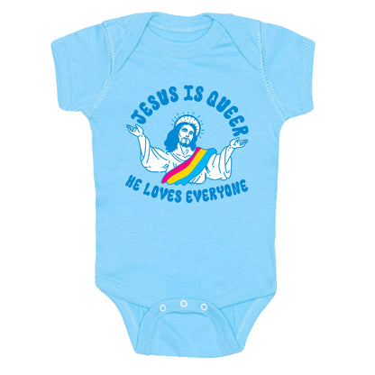 Jesus Is Queer, He Loves Everybody Baby One-Piece