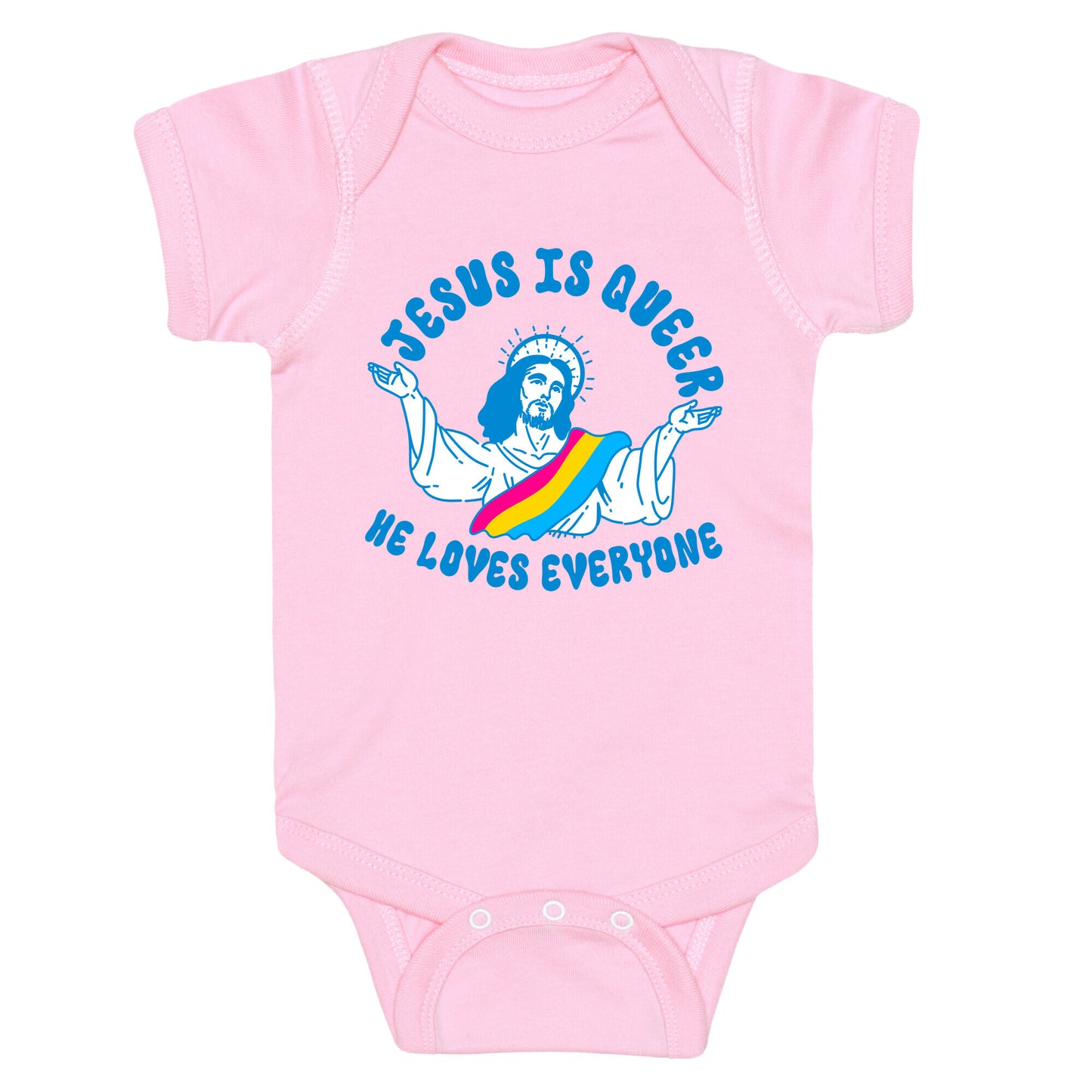 Jesus Is Queer, He Loves Everybody Baby One-Piece
