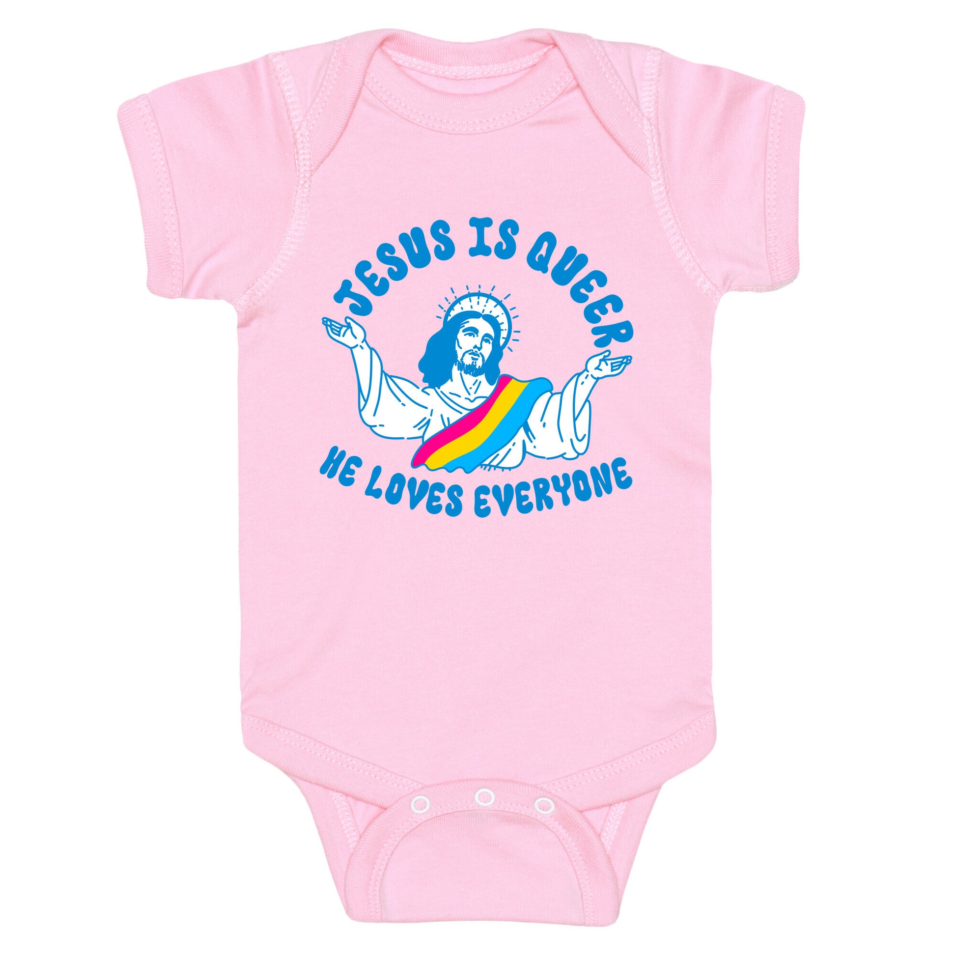 Jesus Is Queer, He Loves Everybody Baby One-Piece
