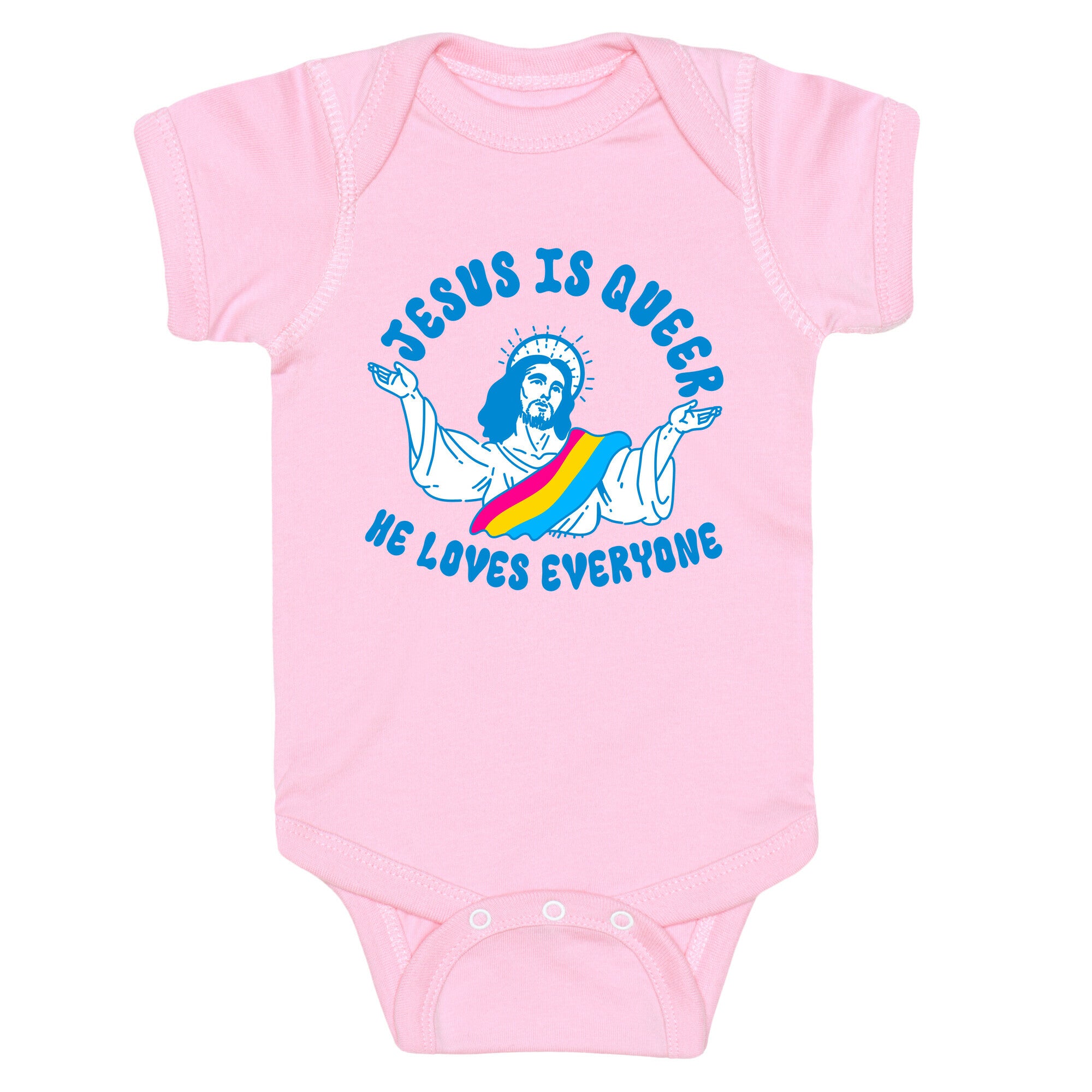 Jesus Is Queer, He Loves Everybody Baby One-Piece
