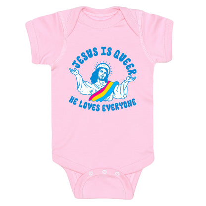 Jesus Is Queer, He Loves Everybody Baby One-Piece