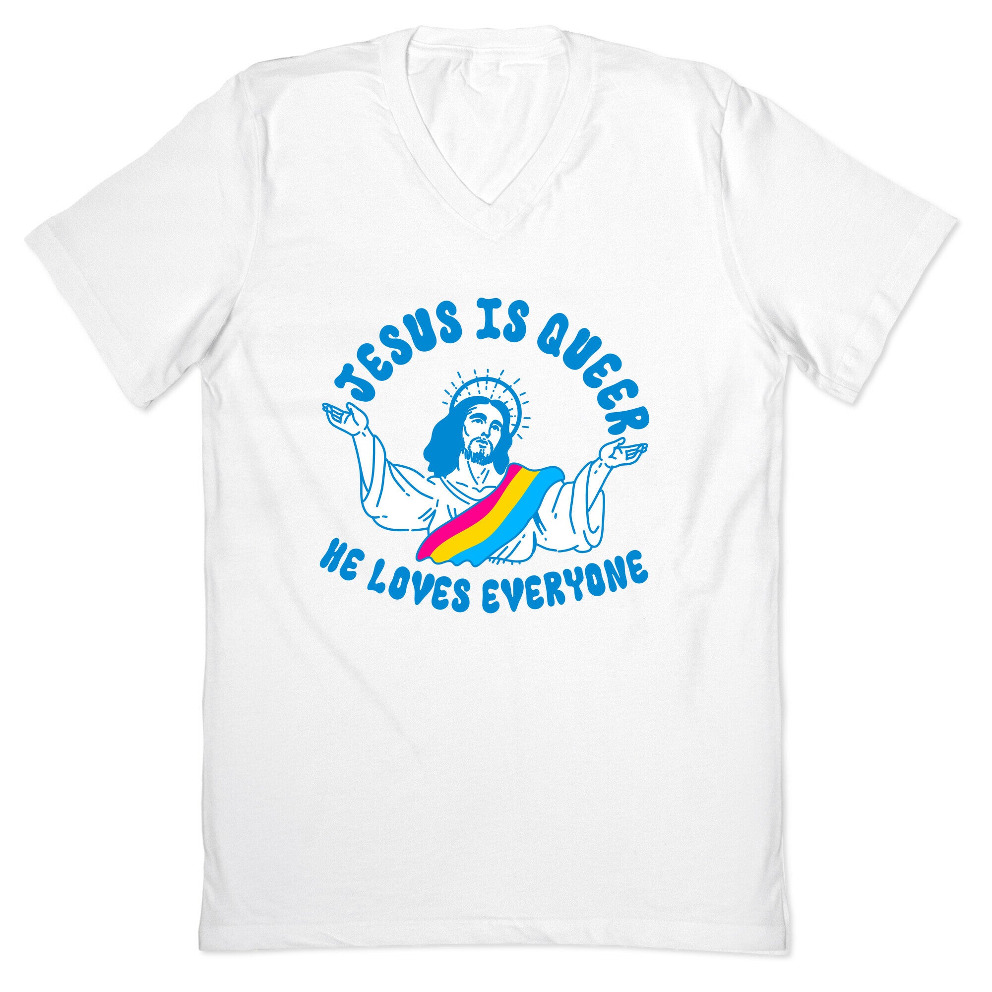 Jesus Is Queer, He Loves Everybody V-Neck