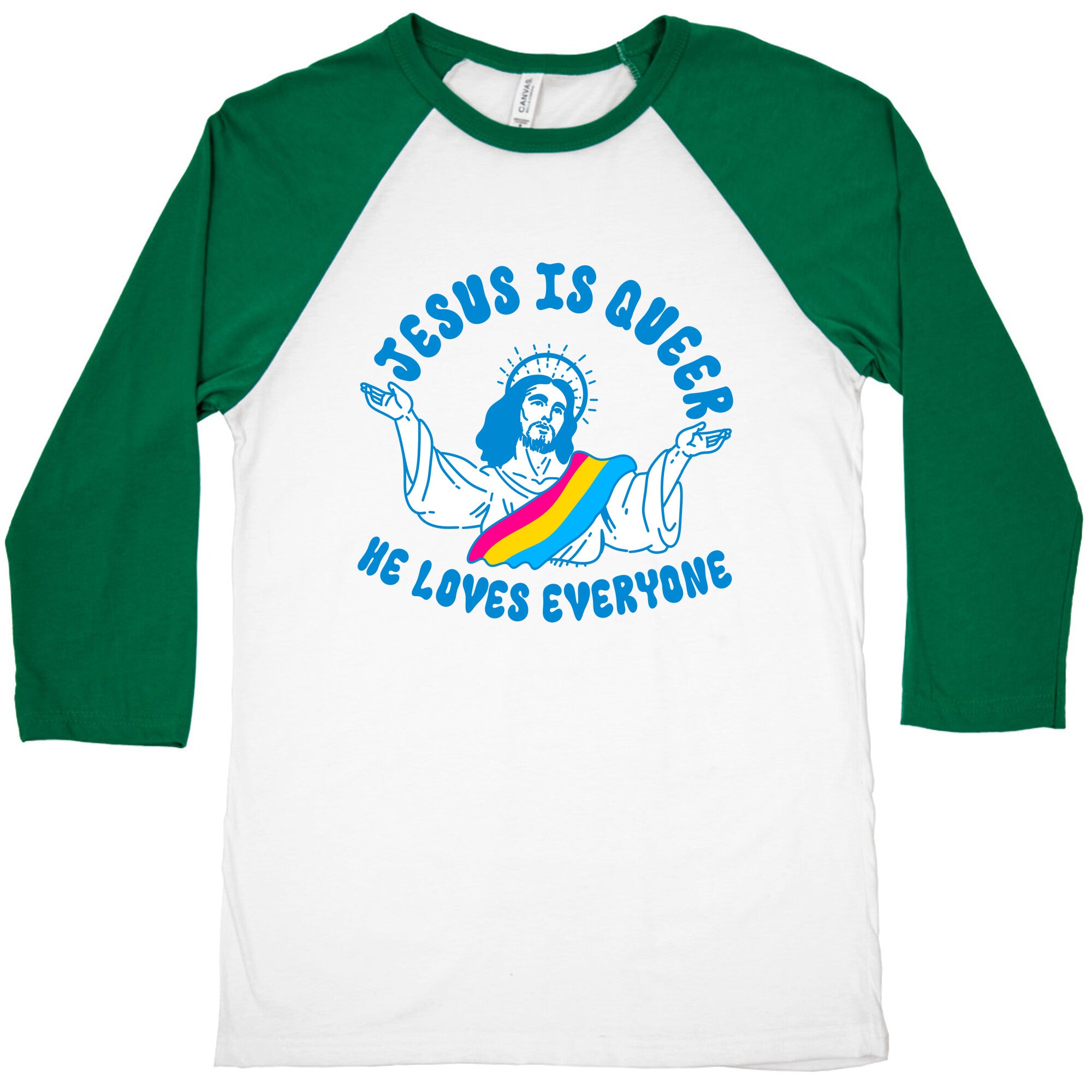 Jesus Is Queer, He Loves Everybody Baseball Tee