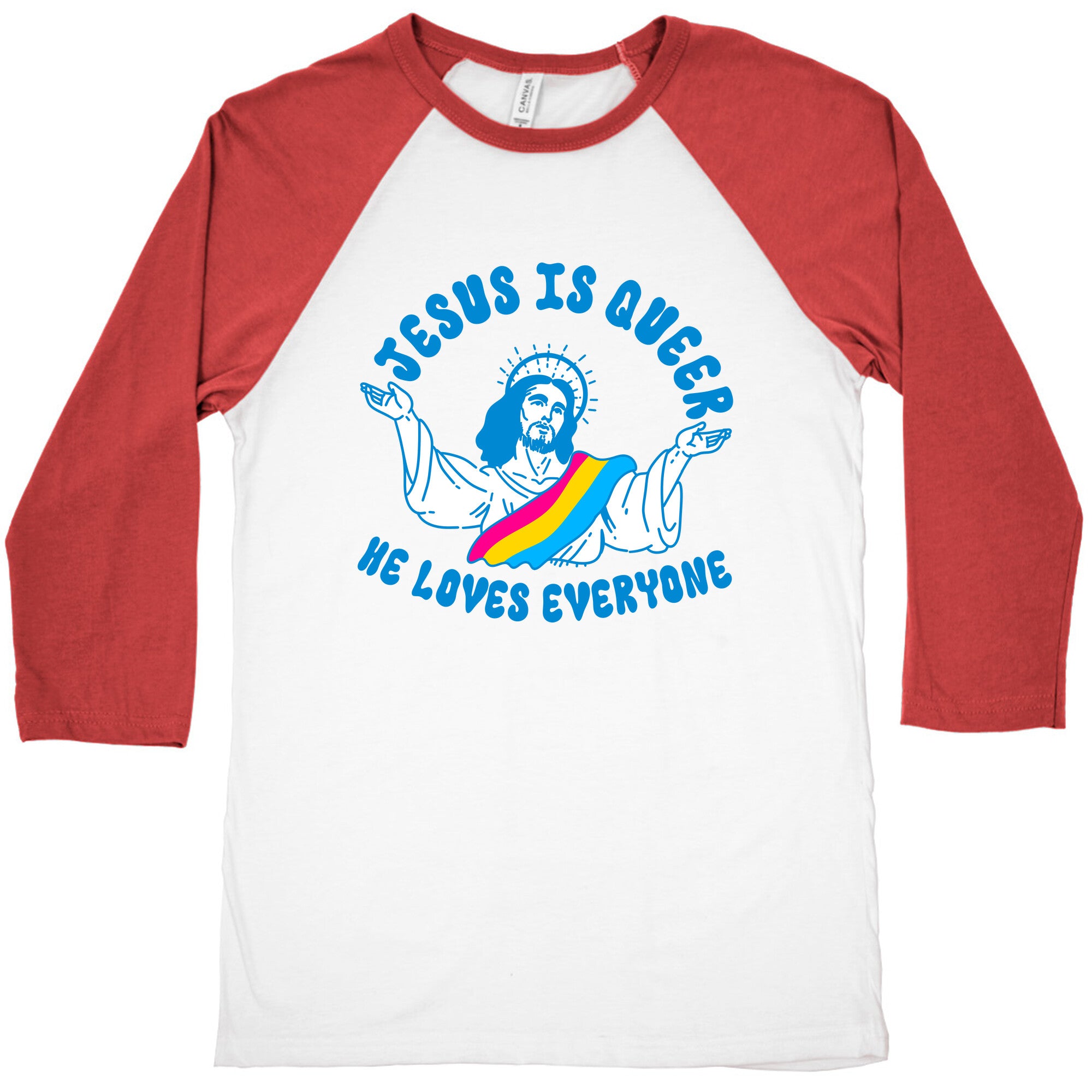 Jesus Is Queer, He Loves Everybody Baseball Tee