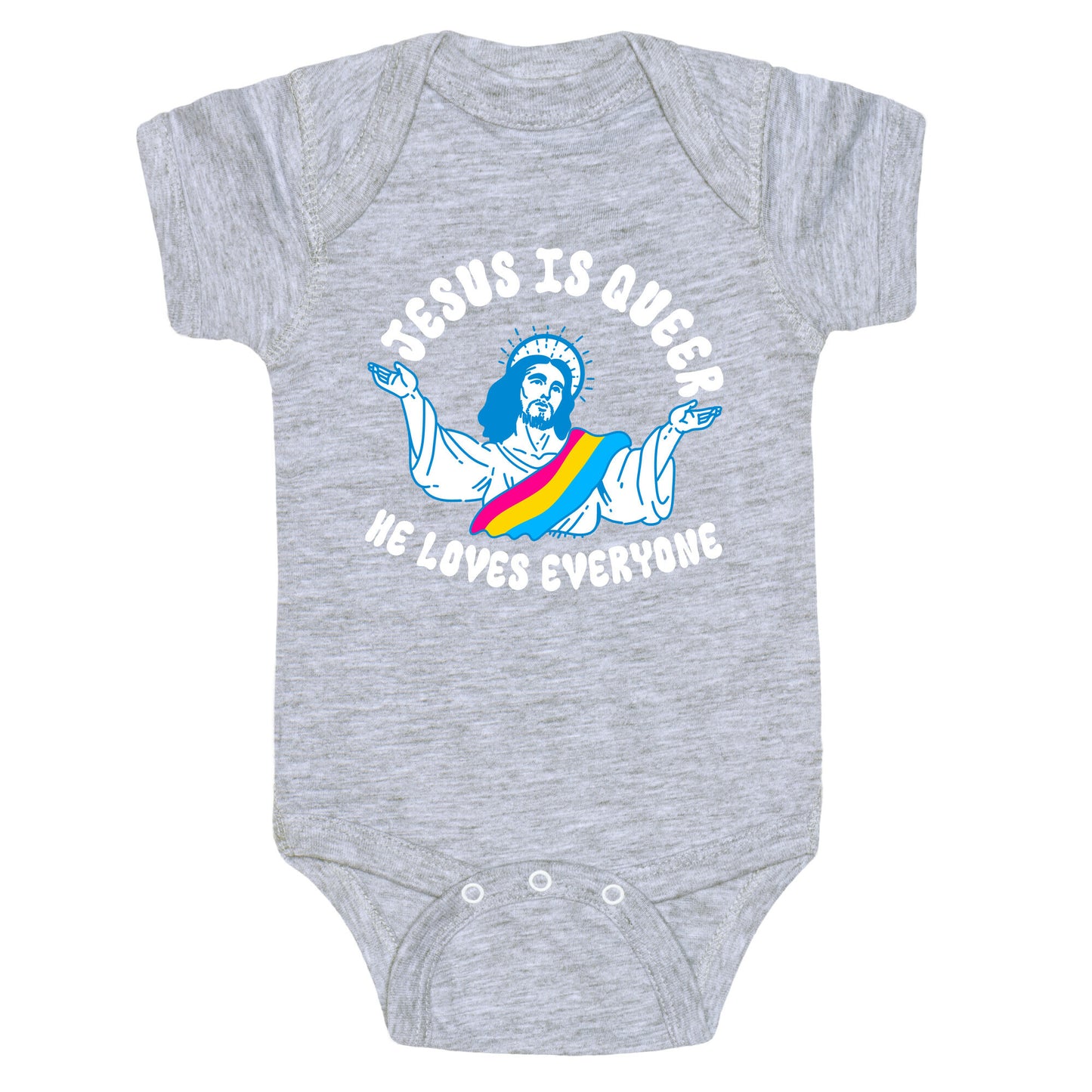 Jesus Is Queer, He Loves Everybody Baby One-Piece