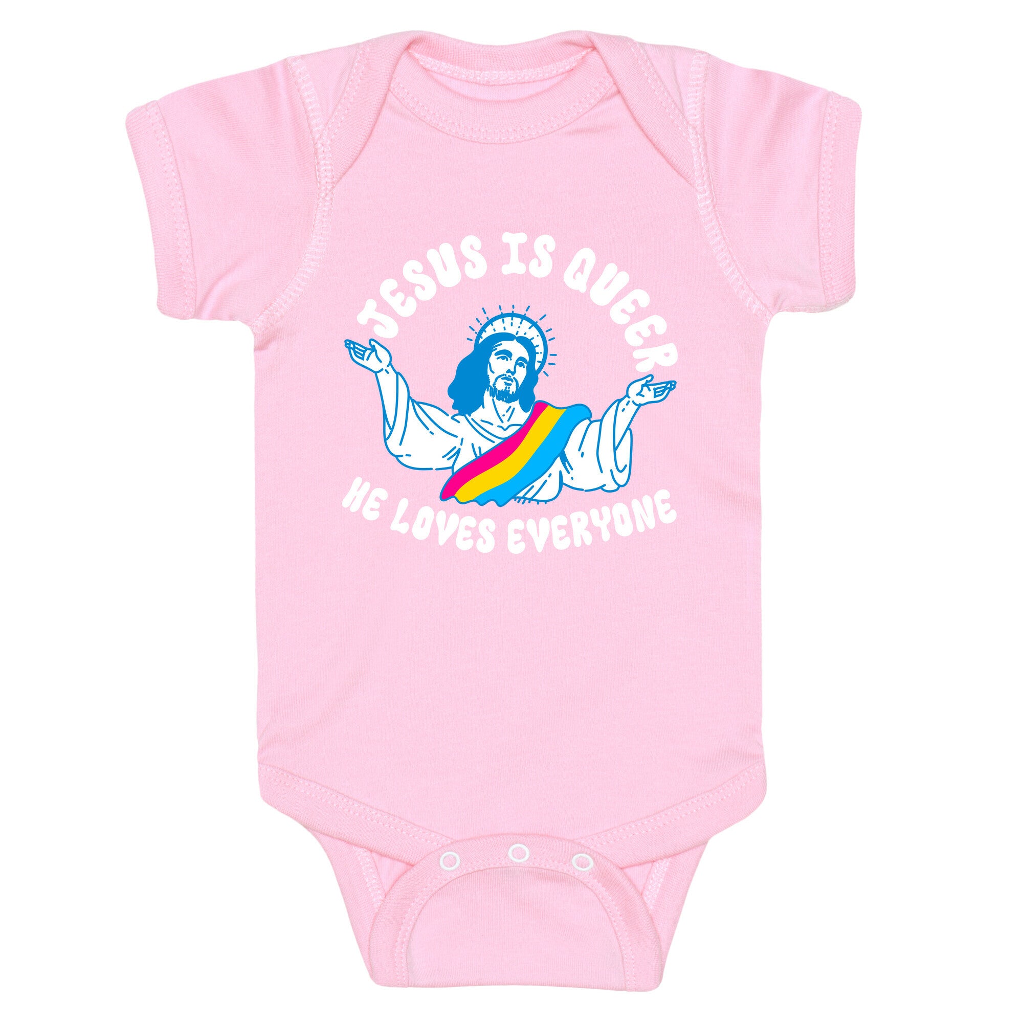 Jesus Is Queer, He Loves Everybody Baby One-Piece