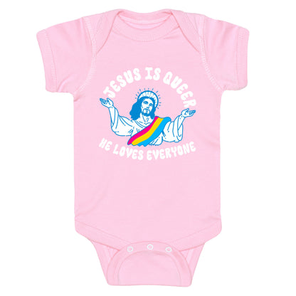 Jesus Is Queer, He Loves Everybody Baby One-Piece