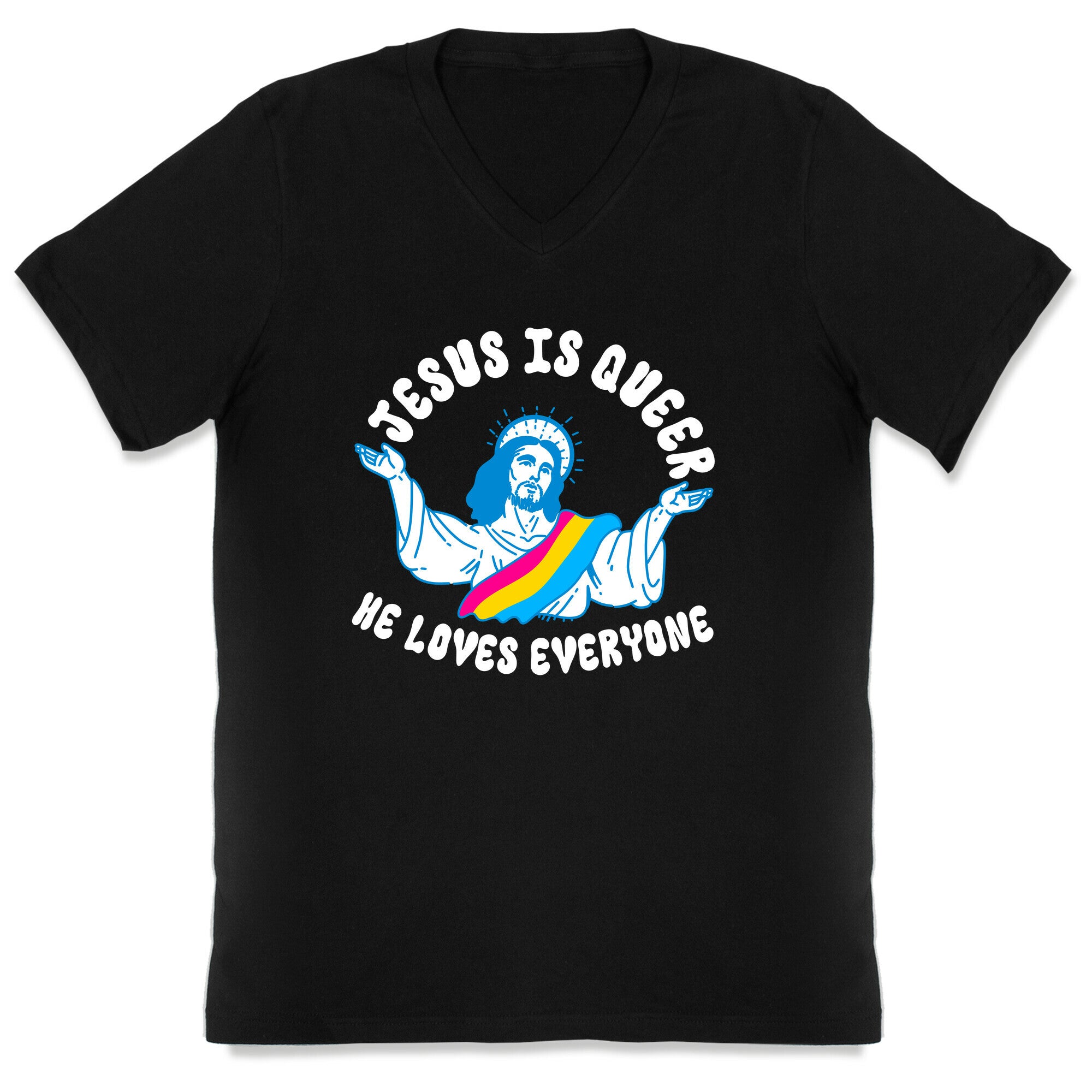 Jesus Is Queer, He Loves Everybody V-Neck