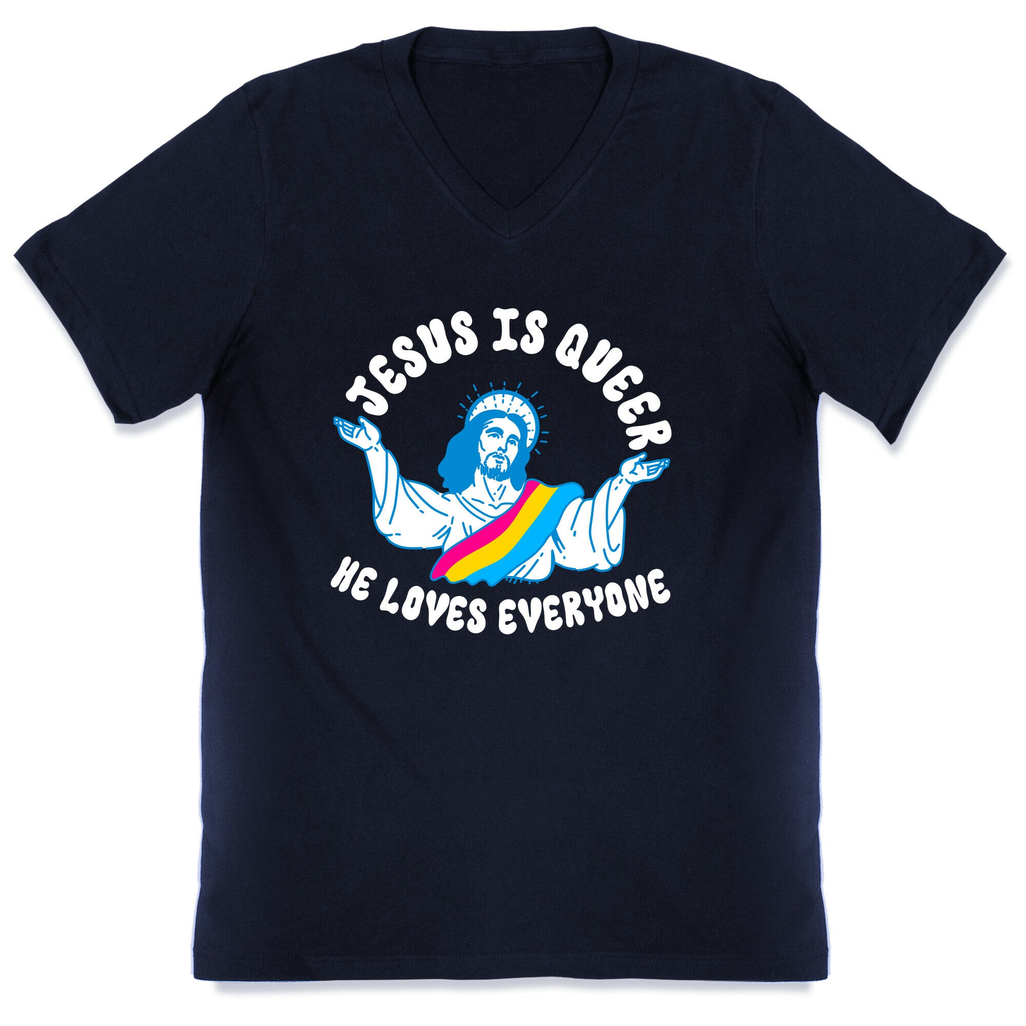 Jesus Is Queer, He Loves Everybody V-Neck