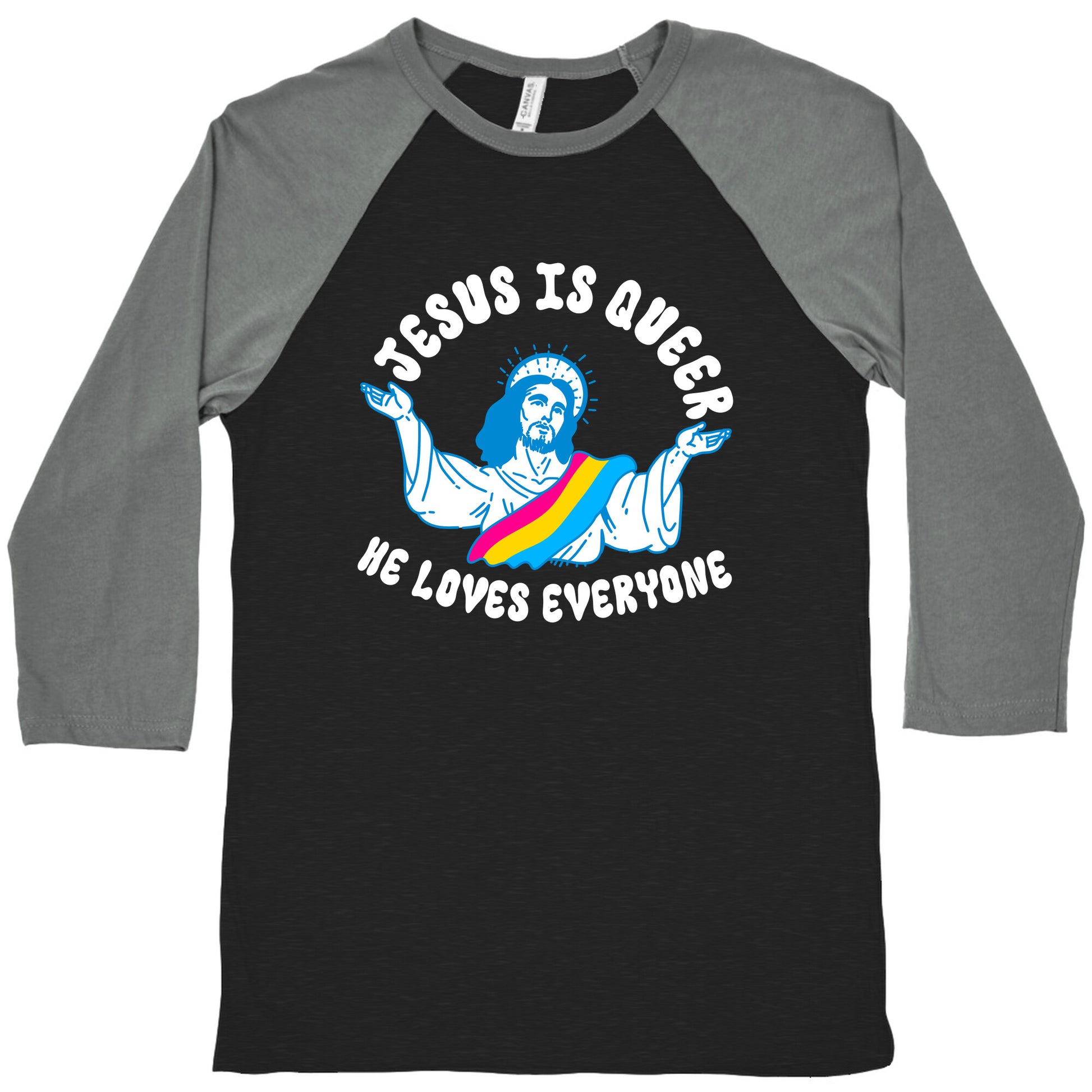 Jesus Is Queer, He Loves Everybody Baseball Tee