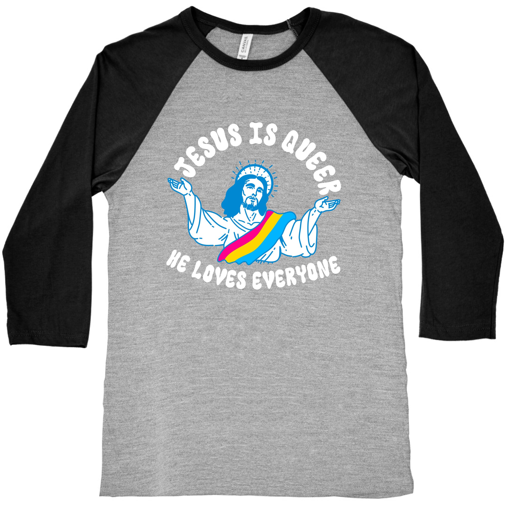 Jesus Is Queer, He Loves Everybody Baseball Tee