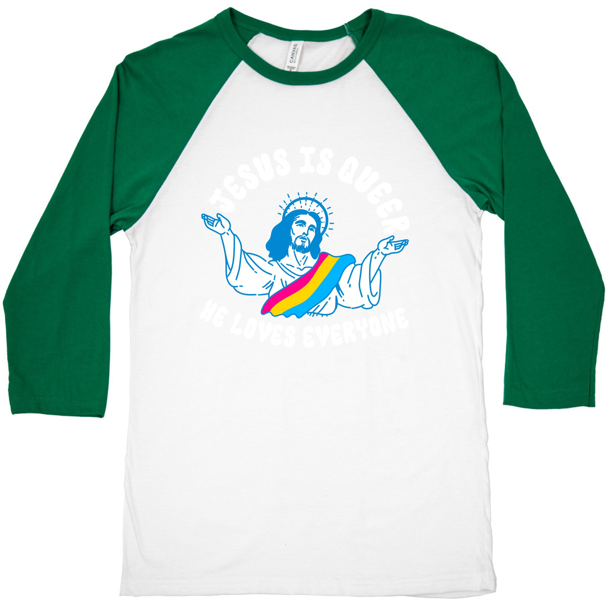 Jesus Is Queer, He Loves Everybody Baseball Tee
