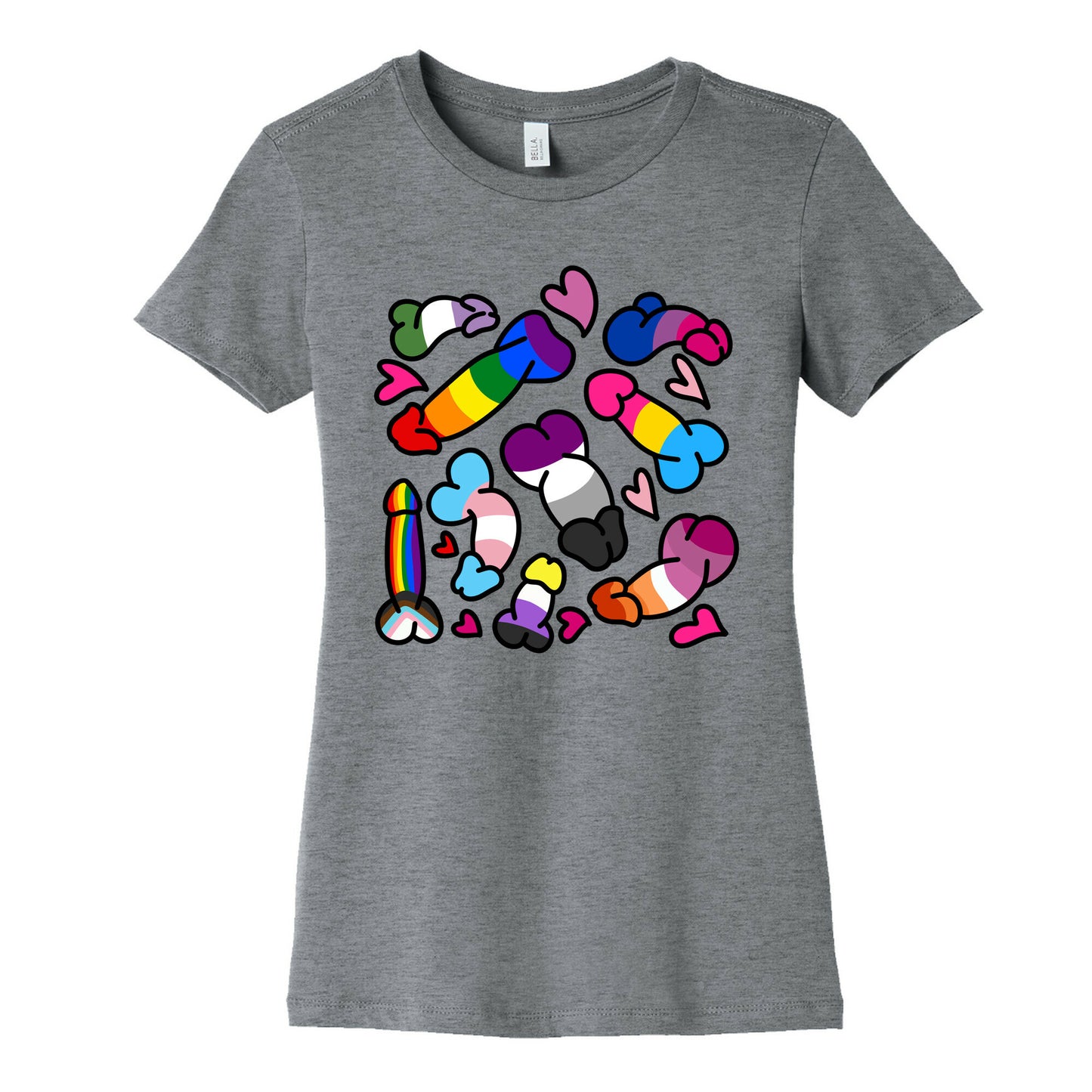 Pride Penis Pattern Womens Cotton Tee