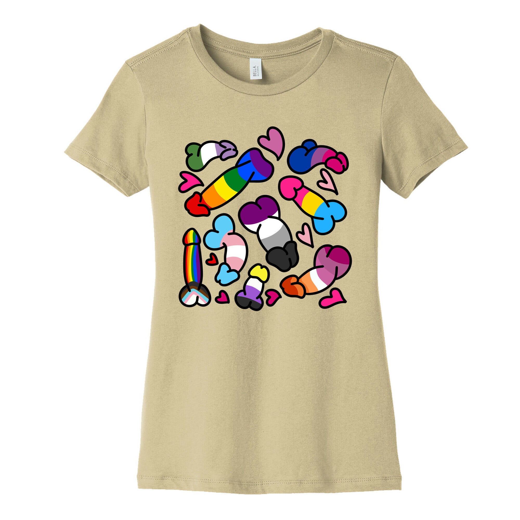 Pride Penis Pattern Womens Cotton Tee
