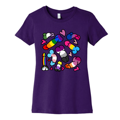 Pride Penis Pattern Womens Cotton Tee