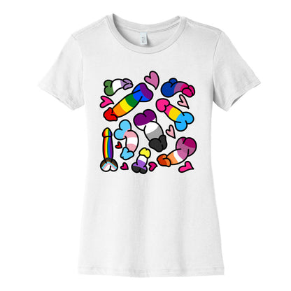 Pride Penis Pattern Womens Cotton Tee