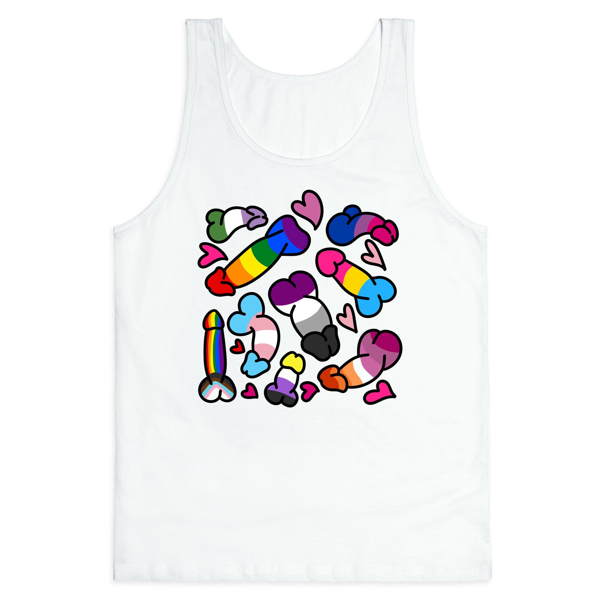 Pride Penis Pattern Tank Top