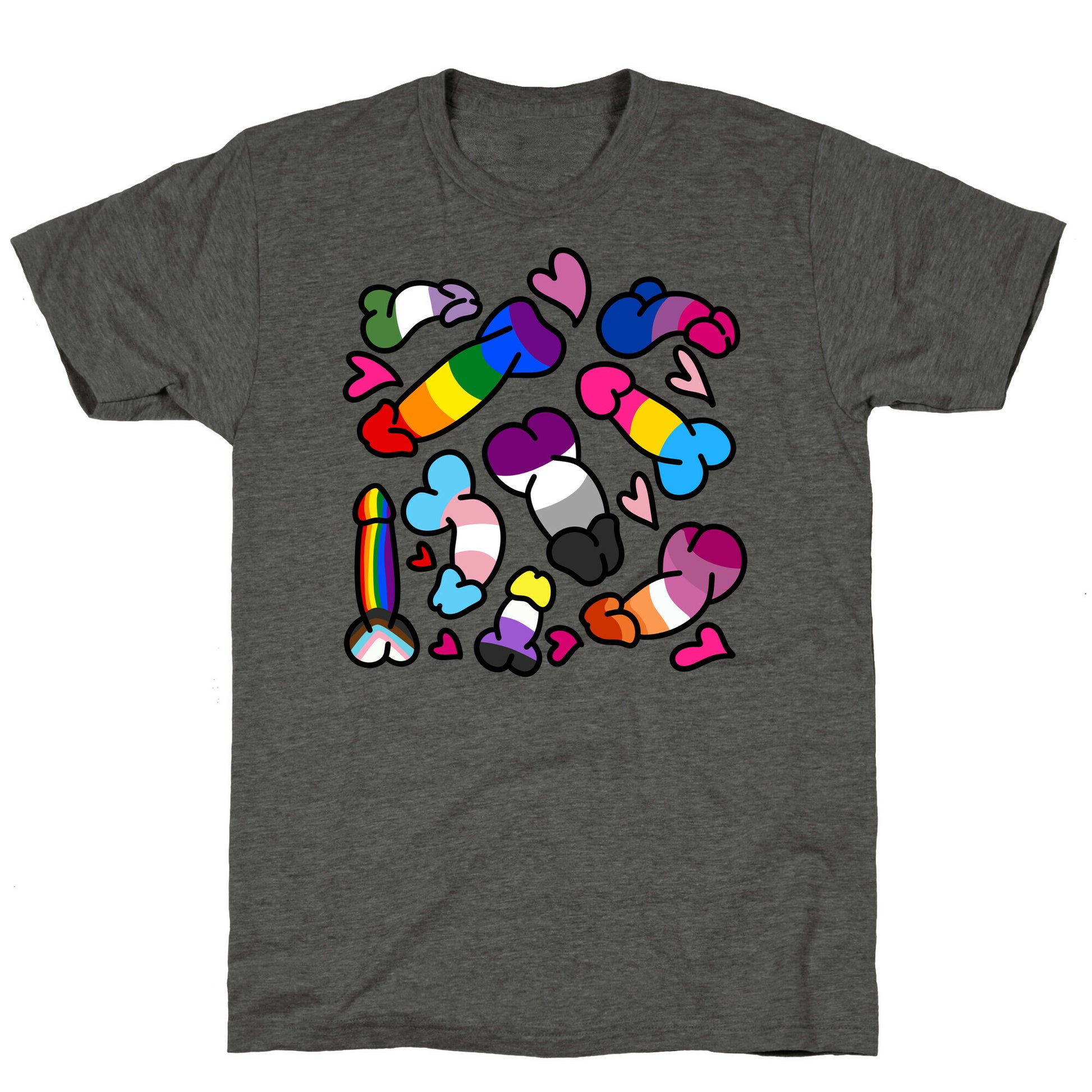 Pride Penis Pattern Unisex Triblend Tee