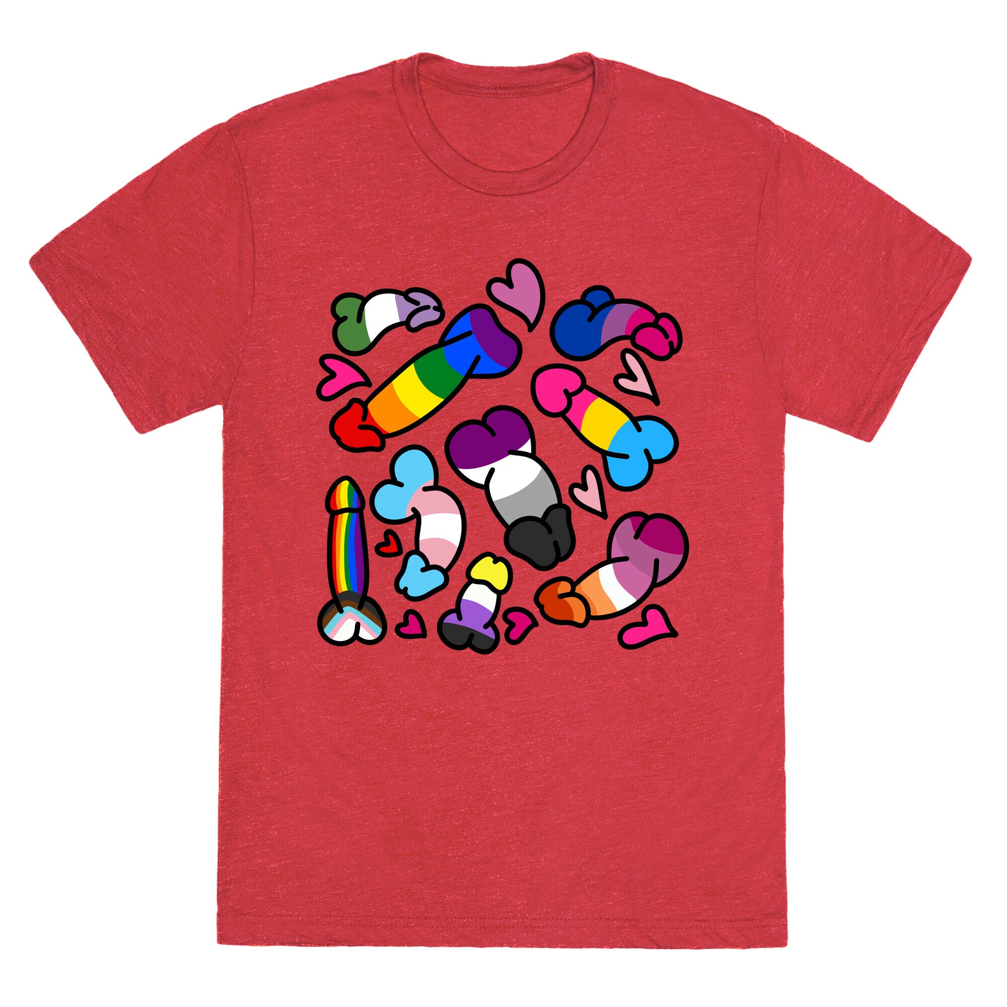 Pride Penis Pattern Unisex Triblend Tee