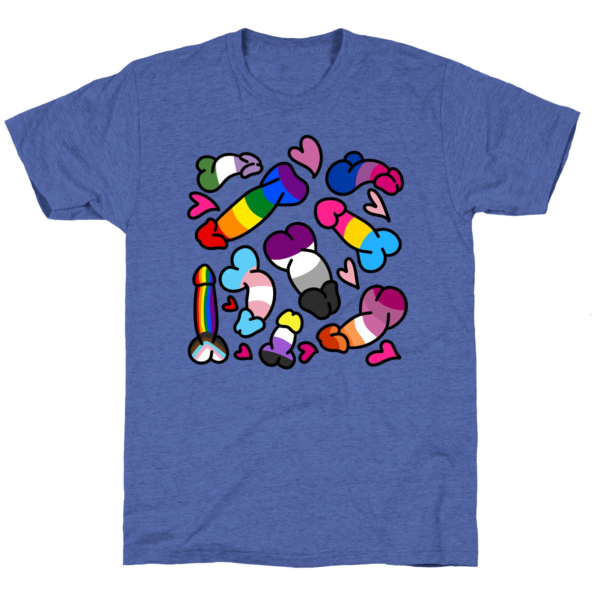Pride Penis Pattern Unisex Triblend Tee