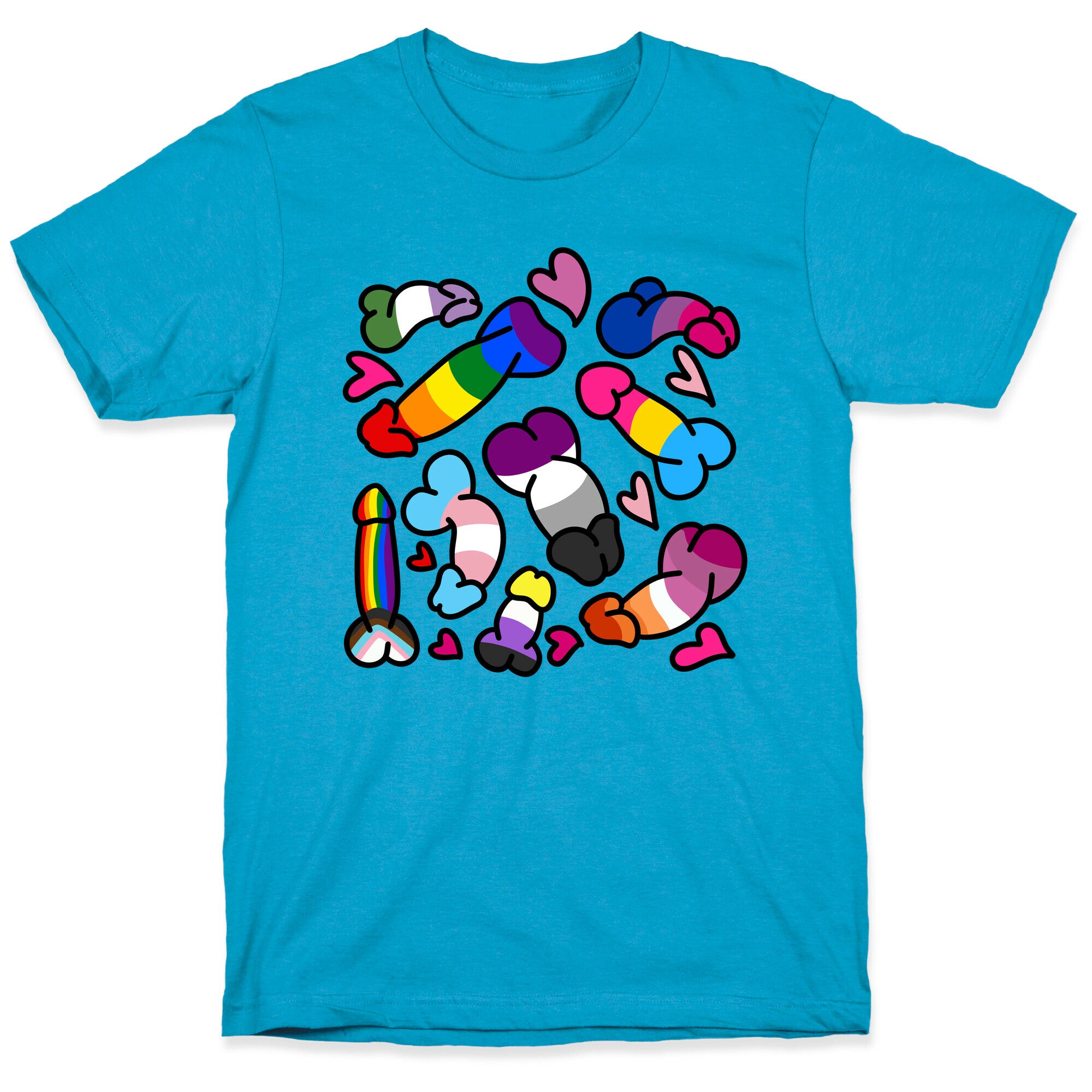 Pride Penis Pattern Unisex Triblend Tee