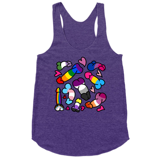 Pride Penis Pattern Racerback Tank