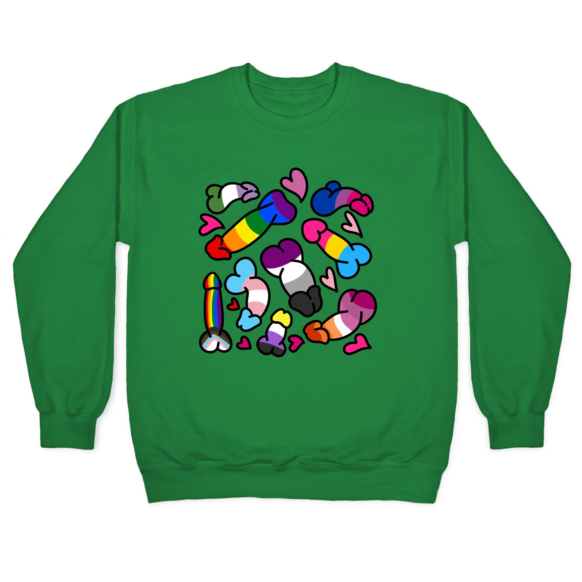 Pride Penis Pattern Crewneck Sweatshirt