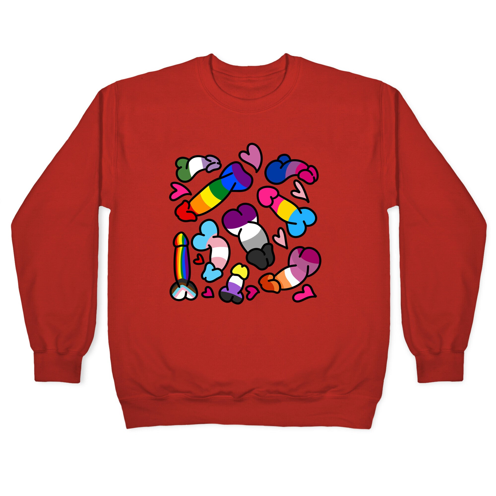 Pride Penis Pattern Crewneck Sweatshirt